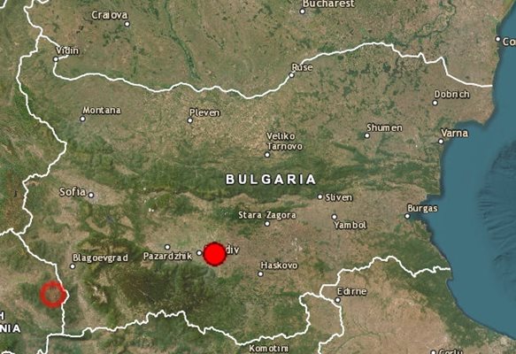 Регистрираха и вторичен трус край Пловдив